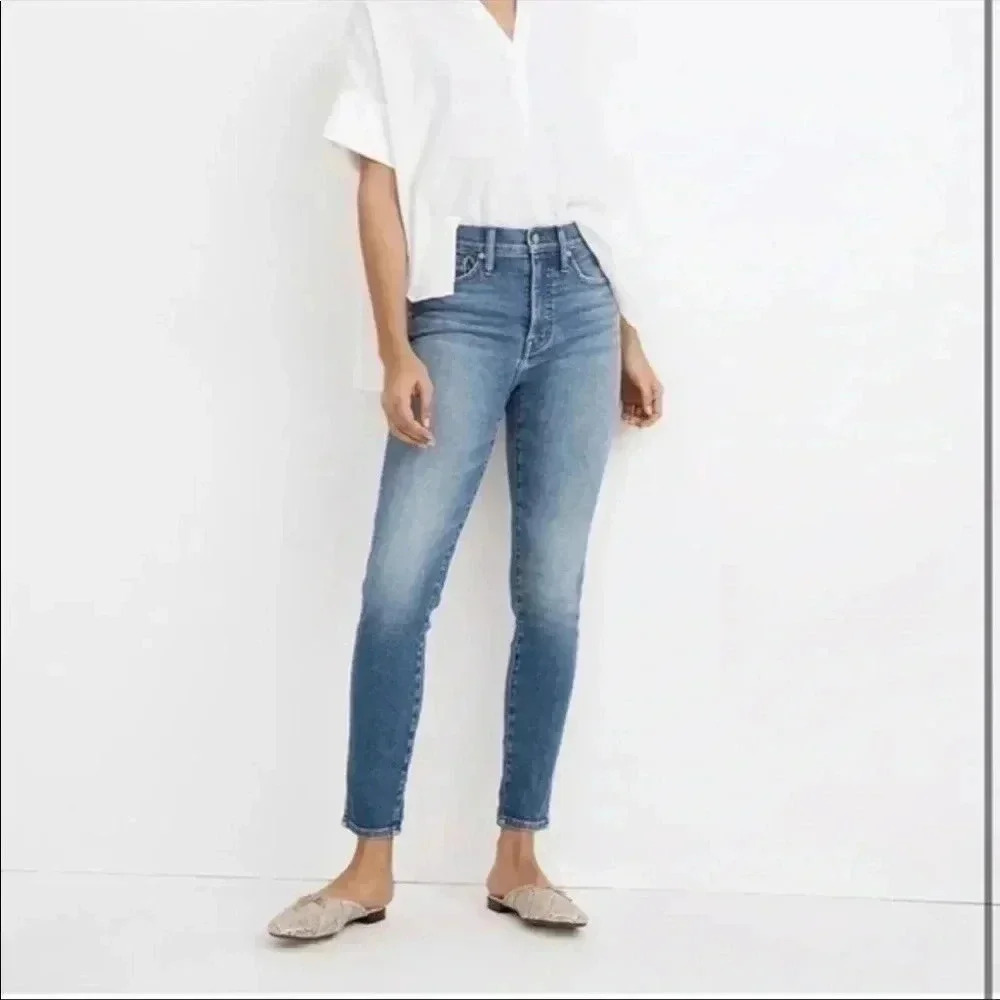 Madewell 10" High Rise Skinny Crop Jeans Sz 32